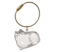 Cat Hair Storage, Clear Keychain Bottle, Portable Memorial Capsules, Transparent Mini Container, Pet Keepsake for Travel, Car, Home, Burial, Outdoor, Sympathy Use 4.5cm/1.77in
