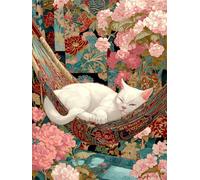 Cat Hammock 1500 Piece Jigsaw Puzzles for Adults, Colourful, Challenging & Brainteasing Adult puzzles 1500 Pieces Cat, Fun jigsaws for The Whole Family 34x22 inch