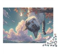 Cat Hanging Upside Down Puzzle Di 1000 Pezzi Per Adulti Pet Giochi Educativi Decorazione Della Casa Puzzles Sfidante 70x50cm/1000pcs