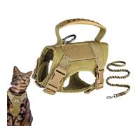 Cat Harness Large | Breathable Comfortable Mesh | Adjustable Cat Halter Dog Chain - Kitten Small Medium Large Breed Play Training Travel Walking Camping Picnic