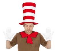 Cat Hat Bow - Cappello Cat Costume Kit con guanti a bowtie | Accessori di cosplay traspiranti per oggetti di scena di Halloween che giocano a ruolo | Top Hatt Set - Kids Adults Festival World Book Day