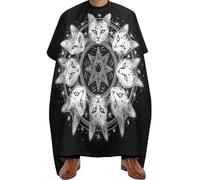 Cat Head Pentagram Unisex Mantella Taglio Capelli Regolabile Mantella Parrucchiere Antiaderente Mantellina Parrucchiere Per Uso Domestico Tagliare I Capelli Acconciatura 168X140Cm