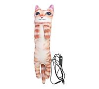 Cat Heating Pad Cramps, Electric Cute Kitten Soft Cozy Pillow, 23.6in Long Stuffed Doll, Plush Thermal Portable Mat for Teen Girls, Comfortable & Warm
