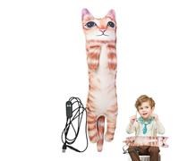 Cat Heating Pad for Cramps, Electric Cute Kitten Pillow, Soft Cozy Plush Thermal Mat, 23.6-inch Long Stuffed Doll, Portable Relief for Teen Girls, Comfortable and Warm