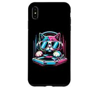 Cat House DJ Record Techno EDM Musica Cat Kitty DJ Custodia per iPhone XS Max