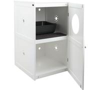 Cat house XL 2 livelli, in mdf, 53×90×58cm colore bianco