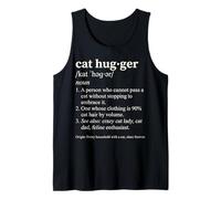 Cat Hugger Definizione Dizionario Divertente Stile Feline Lover Canotta