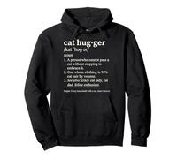 Cat Hugger Definizione Dizionario Divertente Stile Feline Lover Felpa con Cappuccio