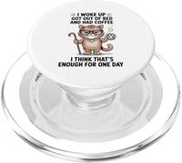Cat I Wake Up si è alzato dal letto e ha preso un caffè Design PopSockets PopGrip per MagSafe