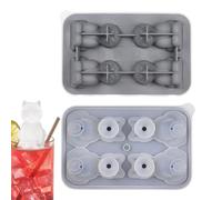 Cat Ice Cube Tray Funny Kitten Shape Silicone4 Cavities Chilling CatLovers
