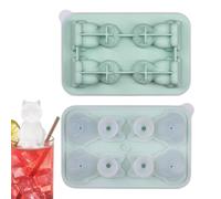 Cat Ice Cube Tray Funny Kitten Shape Silicone4 Cavities Chilling CatLovers