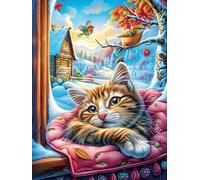 Cat in Cozy Room Puzzle 300 Pezzi Sfida Impossibile Difficile Fairy Tale Cute Animal Rompicapo Per Adulti Amanti Del Puzzle Rilassamento E Stimolo Intellettuale Regalo Lui 300 PCS