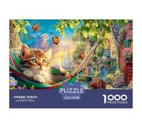 Cat in HammockAstonishing 1000-Piece Jigsaw Puzzles for Adults A Pantheon of Impossible, Hard, Difficult Challenging Puzzle Games for All Genders - A Unifying Challenge for Adults And Kids Age 12 Yea