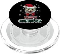 Cat In Santa Hat Merry Christmas Funny Cats Lovers Xmas PopSockets PopGrip per MagSafe
