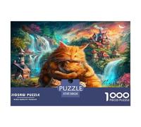 Cat in The Rain Jigsaw Puzzle,1000 Pezzi Classici, Per Adulti E Bambini A Partire Da 12 Anni Giochi Rilassamento E Intelligence Perfetto Per Appassionati Di Esperti - Regalo Per Amore E Amico 38x26cm