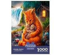 Cat in The Rain Jigsaw Puzzle,1000 Pezzi Classici, Per Adulti E Bambini Da 14 Anni E Più Giochi Del Cervello Sfida Impossibile - Regalo Per Amore E Amico 70x50cm/1000pcs