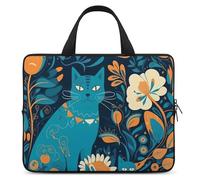 Cat in the Wild - Custodia per laptop ultra sottile e impermeabile da 15 pollici, custodia protettiva portatile per computer con cinturino da polso