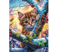 Cat in Winter Forest Puzzle 1000 Pezzi Giochi Da Tavolo Intelligenti Familiare Per Amici E Parenti Rilassamento Pressione Ridotta Idea Regalo Natale 2025 1000 PCS