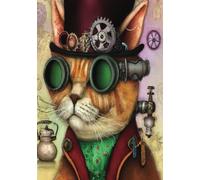 Cat Journal: Click for more Photos of this 199 Page Blank & Lined Steampunk Diary Ideal for Journaling, Recipes, Notes, Poetry, Lyrics and Dreams!