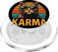 Cat Karma con occhiali da sole retrò fresco stile estivo PopSockets PopGrip per MagSafe
