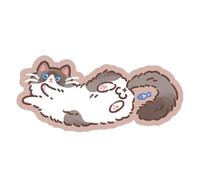 Cat Keyboard Pad Kitten Desk Mat Funny Deskmat Mousepad for Laptop and Office Desk, non-slip Rubber Base with Stitched Edges, Cute Cat Desk Decor Accessory for Women and Girls