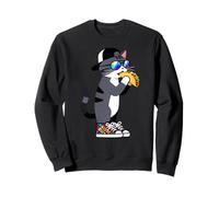 Cat Kids, Pet Cat Eating Taco, Funny Cat Felpa