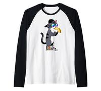 Cat Kids, Pet Cat Eating Taco, Funny Cat Maglia con Maniche Raglan