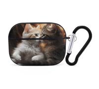 Cat Kiss - Custodia protettiva per AirPods Pro con anello portachiavi, custodia protettiva rigida in policarbonato per AirPods Pro di seconda generazione, per donne e uomini, facile da aprire
