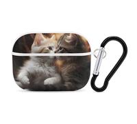 Cat Kiss - Custodia protettiva per AirPods Pro con anello portachiavi, custodia protettiva rigida per AirPods Pro di seconda generazione, per donne e uomini, facile da aprire, protezione contro le