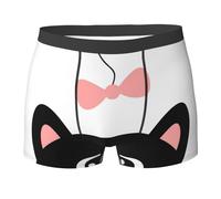 Cat Kitten Face Head Boxer Uomo Trunks Traspirante Uomo Pantaloncini Boxer Comodi Intimo Maschile per L'Uso Quotidiano Sportivi XL