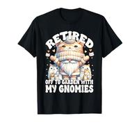 Cat Lady Retirement Saying Funny Gnome For Retired Cat Mom Maglietta