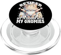 Cat Lady Retirement Saying Funny Gnome For Retired Cat Mom PopSockets PopGrip per MagSafe