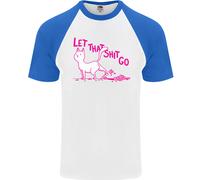Cat Let That Sht Go Divertente Pet Gattino Rude Uomo S/S Maglietta Baseball
