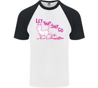 Cat Let That Sht Go Divertente Pet Gattino Rude Uomo S/S Maglietta Baseball