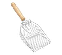 Cat Litter Scoop, Long Handle Kitty Metal Scooper, Stainless Steel Litter Scoop, Cat Litter Box Sifter, Litter Cleaner Corner Shovel, Poop Scoop for Litter Box, Metal Litter Box Scoop