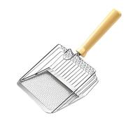 Cat Litter Scoop - Scatta per cucciolata | Scooper a rete in acciaio inossidabile | Lettiera scooper | Poop Scoop Shovel | Strumento di setacciatura a presa comoda per impugnatura pala per la gabbia p