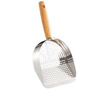 Cat Litter Scoop, Stainless Steel Poop Scooper, 6.10in Portable Ergonomic Long Handle, Versatile Heavy Duty Sifting Tool for Home Use, Indoor Pet Hygiene, Easy Cleanup