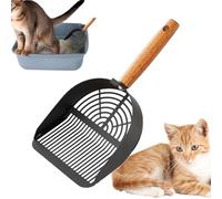Cat Litter Scoop, Stainless Steel Poop Scooper, 6.10in Portatile Ergonomic Long Handle, Versatile Heavy Duty Sifting Tool for Home Use, Indoor Pet Hygiene, Easy Cleanup
