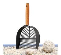 Cat Litter Scoop, Stainless Steel Poop Scooper, Ergonomic Long Handle 6.10 pollici, Heavy Duty Sifting Tool, Non -Stick Design, Pet Supplies for Home Indoor Hygiene Maintenance