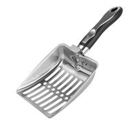 Cat Litter Scoop, Stainless Steel Poop Scooper, Ergonomic Long Handle, Sturdy Costruzione, Rust Resistant Material, Great for Multi Pet Homes, Apartments and Household Cleaning