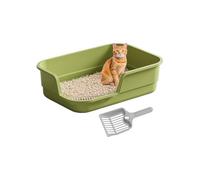 Cat Litter Tray - PP 49×13cm | Open Litter Box With Scoop | Durable Extra-Large Litterr Pan Easy To Clean For Indoor Cats, Pet Owners, And Daily Home Use