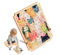 Cat Logic Station - Difficulty Super Hard Puzzle | Industrial Grade Wooden Construction | Heavy Duty 96 Piece Brain-Burning Challenge For Critical Thinking And Focus Development