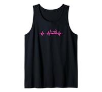 Cat Love Heartbeat Vita Cuore ECG Pulse Canotta