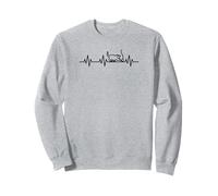 Cat Love Heartbeat Vita Cuore ECG Pulse Felpa