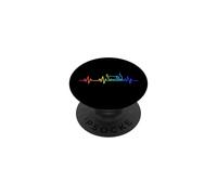 Cat Love Heartbeat Vita Cuore ECG Pulse PopSockets PopGrip Adesivo