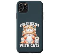 Cat Lover Gnome For Cat Mom Grandma Life Is Better With Cats Custodia per iPhone 11 Pro Max