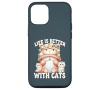Cat Lover Gnome For Cat Mom Grandma Life Is Better With Cats Custodia per iPhone 12/12 Pro