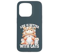 Cat Lover Gnome For Cat Mom Grandma Life Is Better With Cats Custodia per iPhone 15 Pro