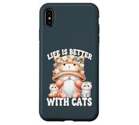 Cat Lover Gnome For Cat Mom Grandma Life Is Better With Cats Custodia per iPhone XS Max