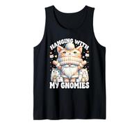 Cat Lover Gnome Graphic For Cat Mom Hanging With My Gnomies Canotta